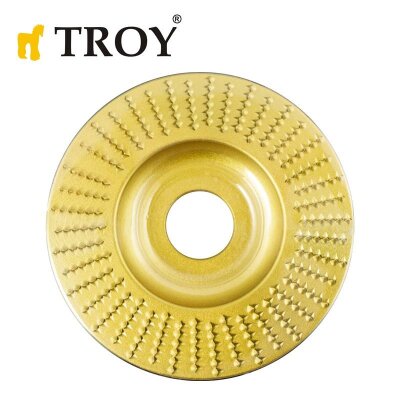 TROY 25071 Avuç Taşlamalar için Ahşap Törpü Diski, Düz Yassı, 100mm
