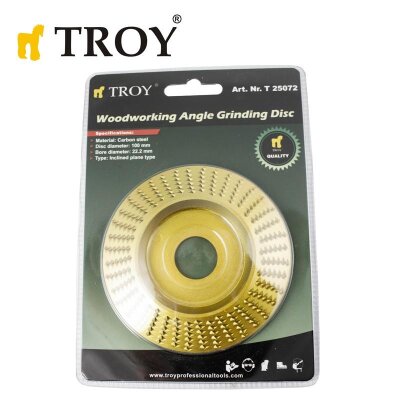 TROY 25072 Avuç Taşlamalar için Ahşap Törpü Diski, Konik, 100mm 3