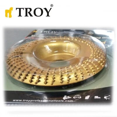 TROY 25074 Avuç Taşlama için Ahşap Aşındırıcı Törpü Diski, Toroidal, 125mm 3
