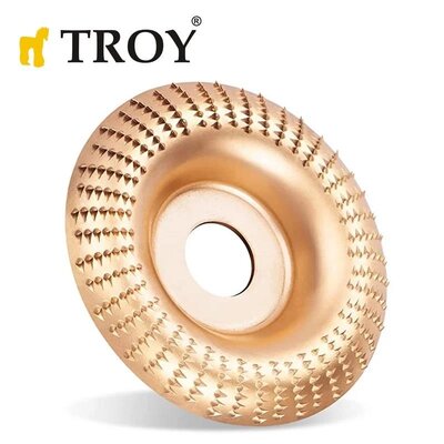 TROY 25074 Avuç Taşlama için Ahşap Aşındırıcı Törpü Diski, Toroidal, 125mm 4