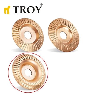TROY 25074 Avuç Taşlama için Ahşap Aşındırıcı Törpü Diski, Toroidal, 125mm 5