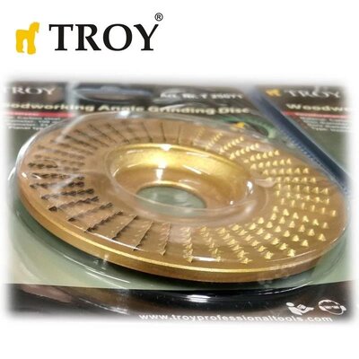 TROY 25075 Avuç Taşlama için Ahşap Aşındırıcı Törpü Diski, Düz Yassı, 125mm 3