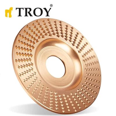 TROY 25075 Avuç Taşlama için Ahşap Aşındırıcı Törpü Diski, Düz Yassı, 125mm 4