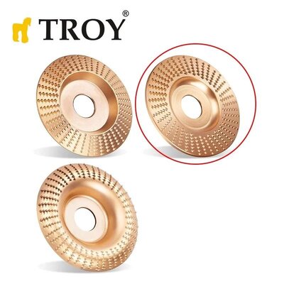 TROY 25075 Avuç Taşlama için Ahşap Aşındırıcı Törpü Diski, Düz Yassı, 125mm 5