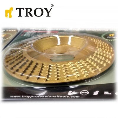 TROY 25076 Avuç Taşlama için Ahşap Aşındırıcı Törpü Diski, Trapezoidal, 125mm 3