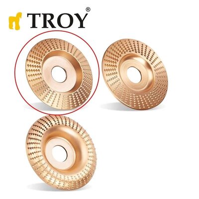 TROY 25076 Avuç Taşlama için Ahşap Aşındırıcı Törpü Diski, Trapezoidal, 125mm 5