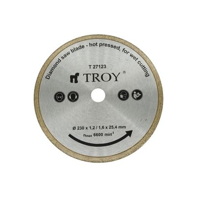 TROY 27123 Mermer Porselen Kesici Elmas Testere, 230mm