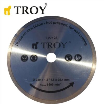 TROY 27123 Mermer Porselen Kesici Elmas Testere, 230mm 3