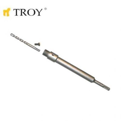 TROY 27466 SDS Plus Adaptör 250mm ve Merkezleme Matkap Ucu Seti 4