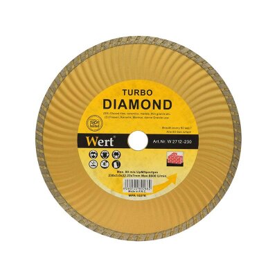 WERT 2712-230 Turbo Kanallı Elmas Testere (230mm)
