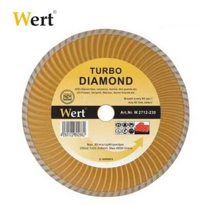 WERT 2712-230 Turbo Kanallı Elmas Testere (230mm) 3