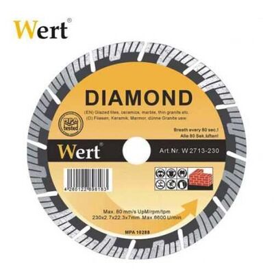 WERT 2713-180 Süper Turbo Elmas Testere (180mm) 2